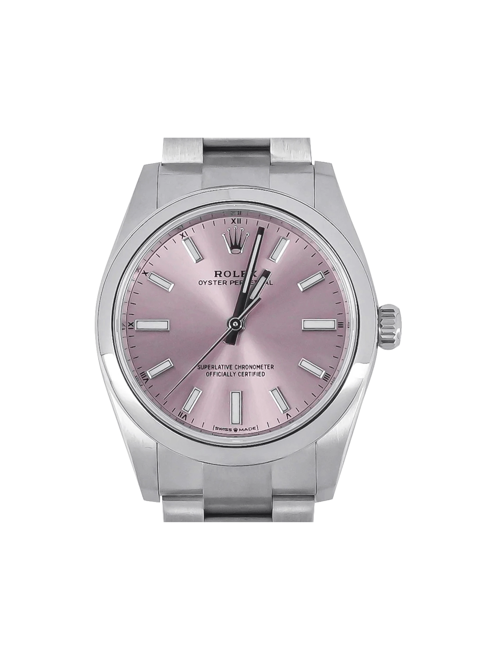 Rolex Oyster Perpetual Stainless Steel Pink Dial 124200