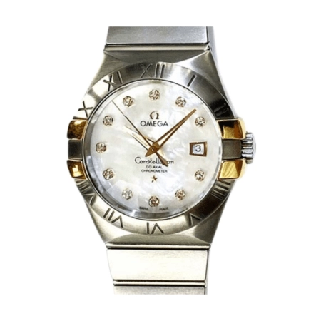 Omega Constellation Stainless Steel White MOP Diamond Dial 127.10.27.20.55.001
