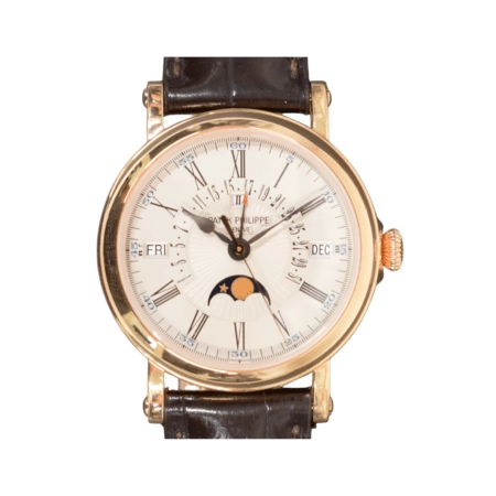 Patek Philippe Perpetual Calendar Retrograde Date Rose Gold White Roman Dial 5159R-001