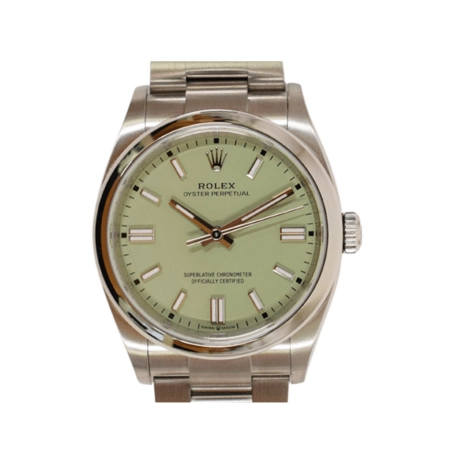 Rolex Oyster Perpetual Stainless Steel Pistachio Dial 126000