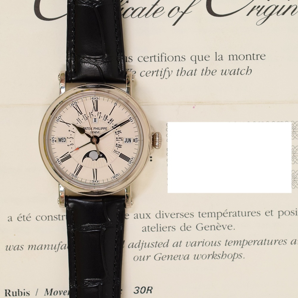 Patek Philippe Perpetual Calendar White Gold White Roman Dial 5159G-001