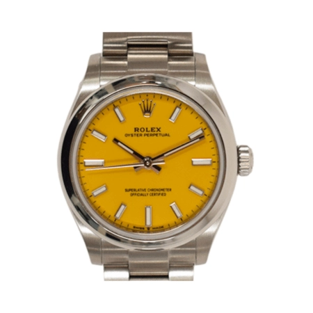 Rolex Oyster Perpetual 31 Stainless Steel Yellow Dial 277200