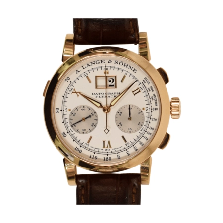A. Lange & Söhne Saxonia Datograph Rose Gold Silver Roman Dial 403.032