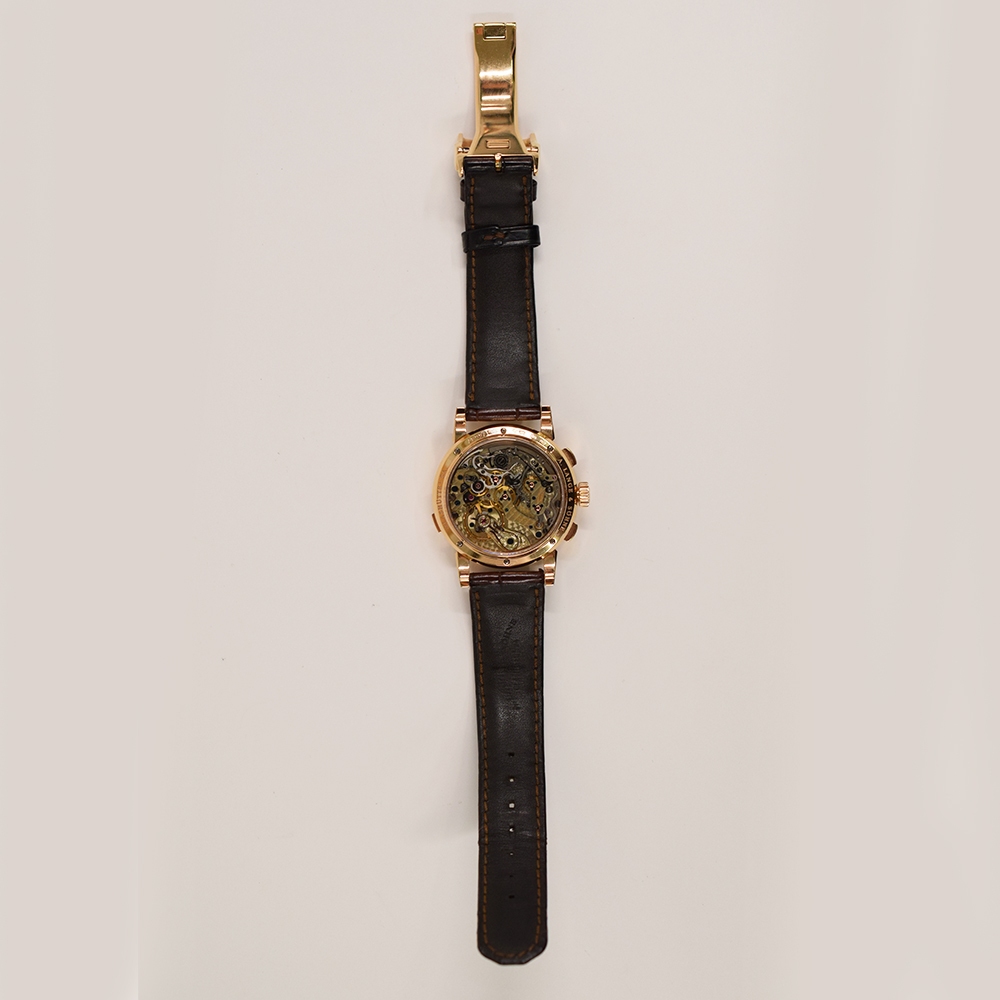 A. Lange & Söhne Saxonia Datograph Rose Gold Silver Roman Dial 403.032