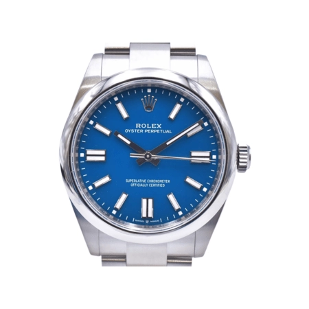 Rolex Oyster Perpetual Stainless Steel Blue Stick Dial 134300