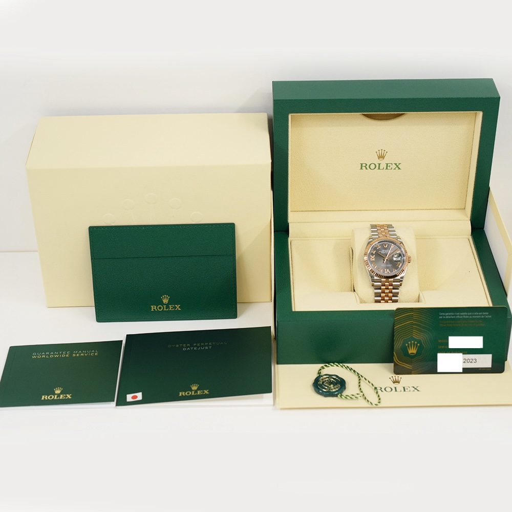 Rolex Datejust 36 Stainless Steel and Rose Gold Slate "VI&IX" Diamond Dial 126231