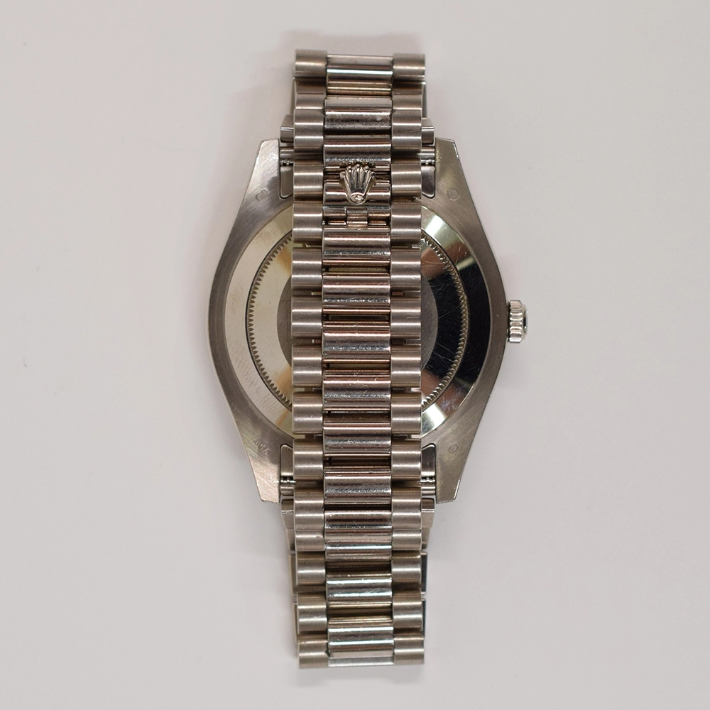 Rolex Day-Date II White Gold Silver Diamond Dial 218239A