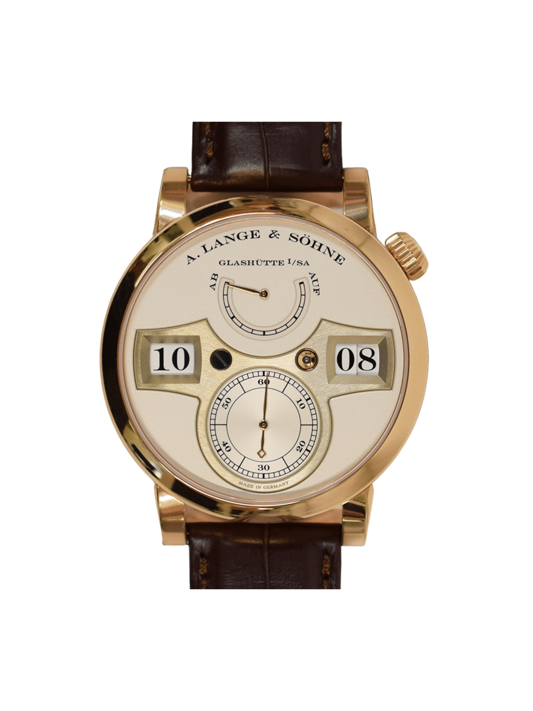 A. Lange & Söhne Zeitwerk Rose Gold Ivory Dial 140.032