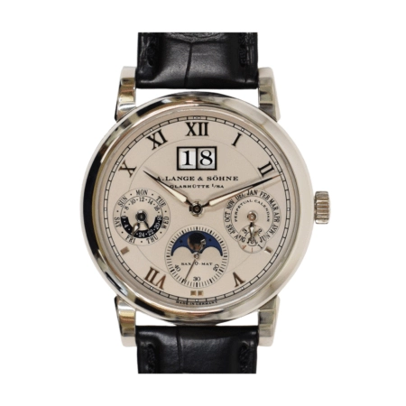 A. Lange & Söhne Langematik Perpetual Platinum Silver Roman Dial 310.025 E