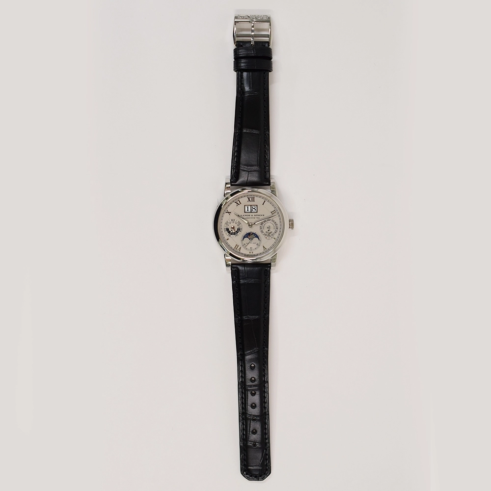 A. Lange & Söhne Langematik Perpetual Platinum Silver Roman Dial 310.025 E