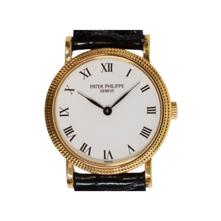 Patek Philippe Calatrava Yellow Gold White Roman Dial 4809