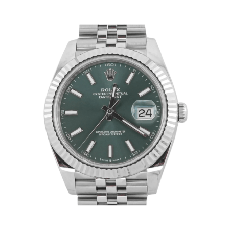 Rolex Datejust 41 Stainless Steel and White Gold Mint Green Dial 126334