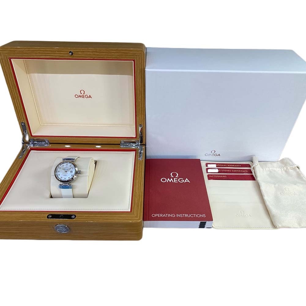 Omega Deville White MOP Diamond Dial 425.32.34.20.55.002 Bracelet