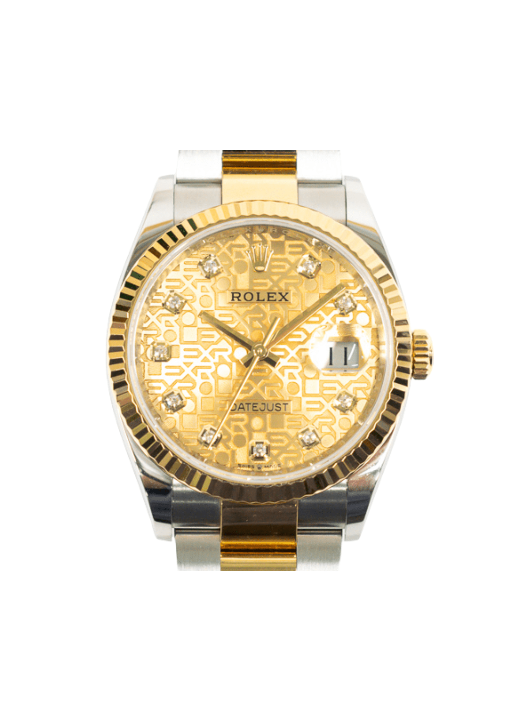 Rolex Datejust 36 Stainless Steel/Yellow Gold Champagne Jubilee Diamond Dial 126233