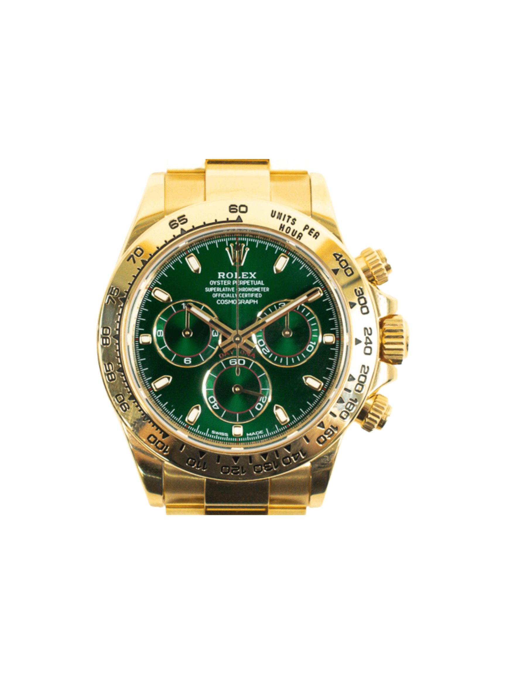 Rolex Daytona Yellow Gold Green Dial 116508