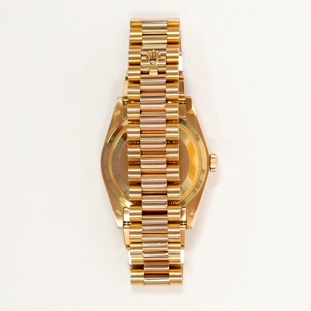 Rolex Day-Date 36 Rose Gold Meteorite Diamond Dial 118235F