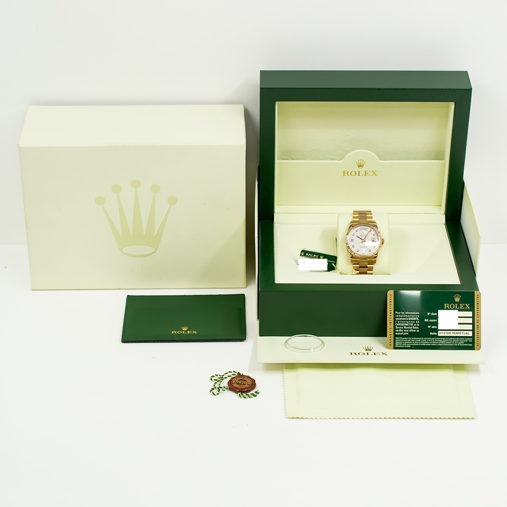Rolex Day-Date 36 Rose Gold Meteorite Diamond Dial 118235F