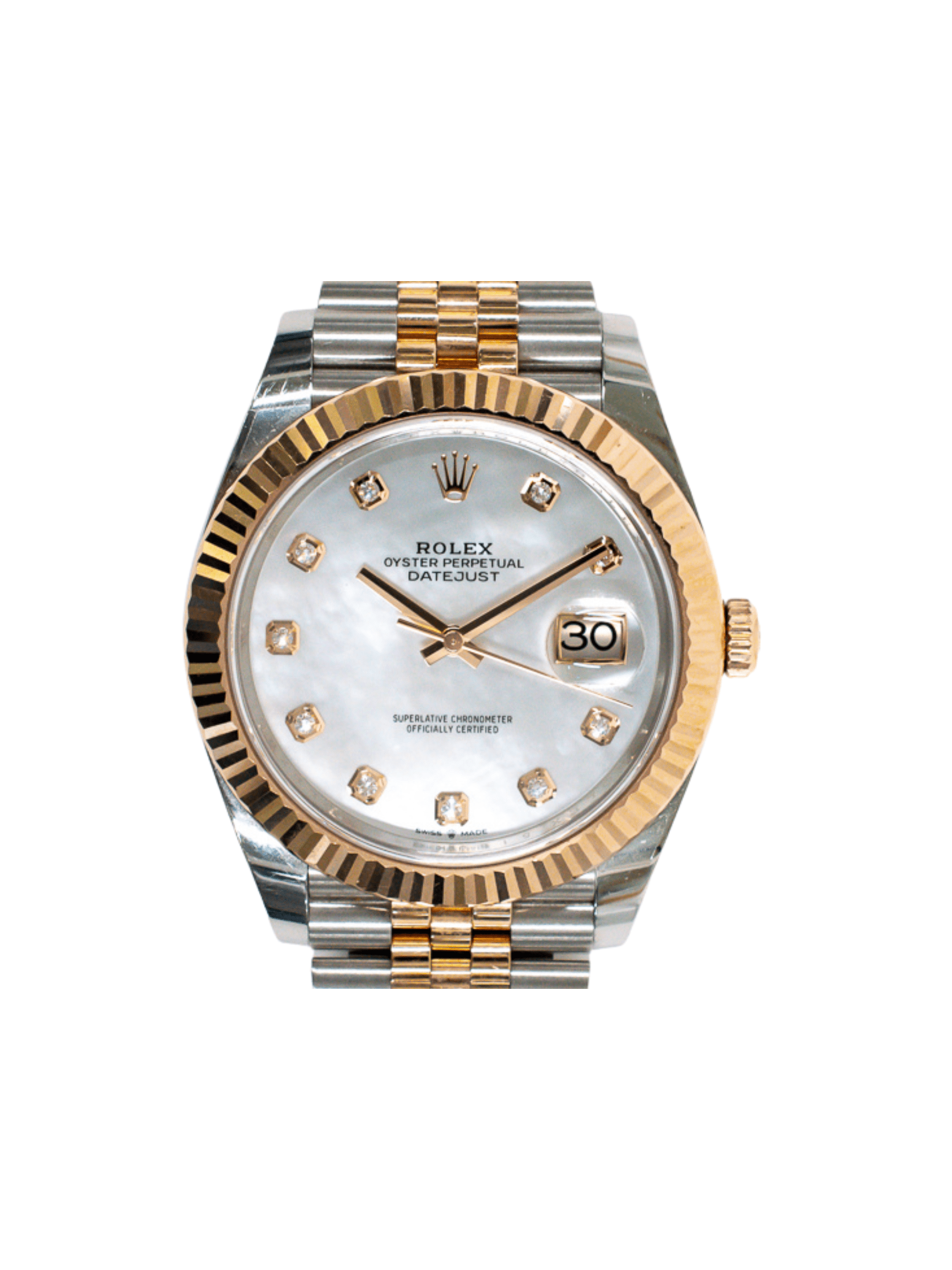 Rolex Datejust Steel and Rose Gold MOP Diamond Dial 126331NG