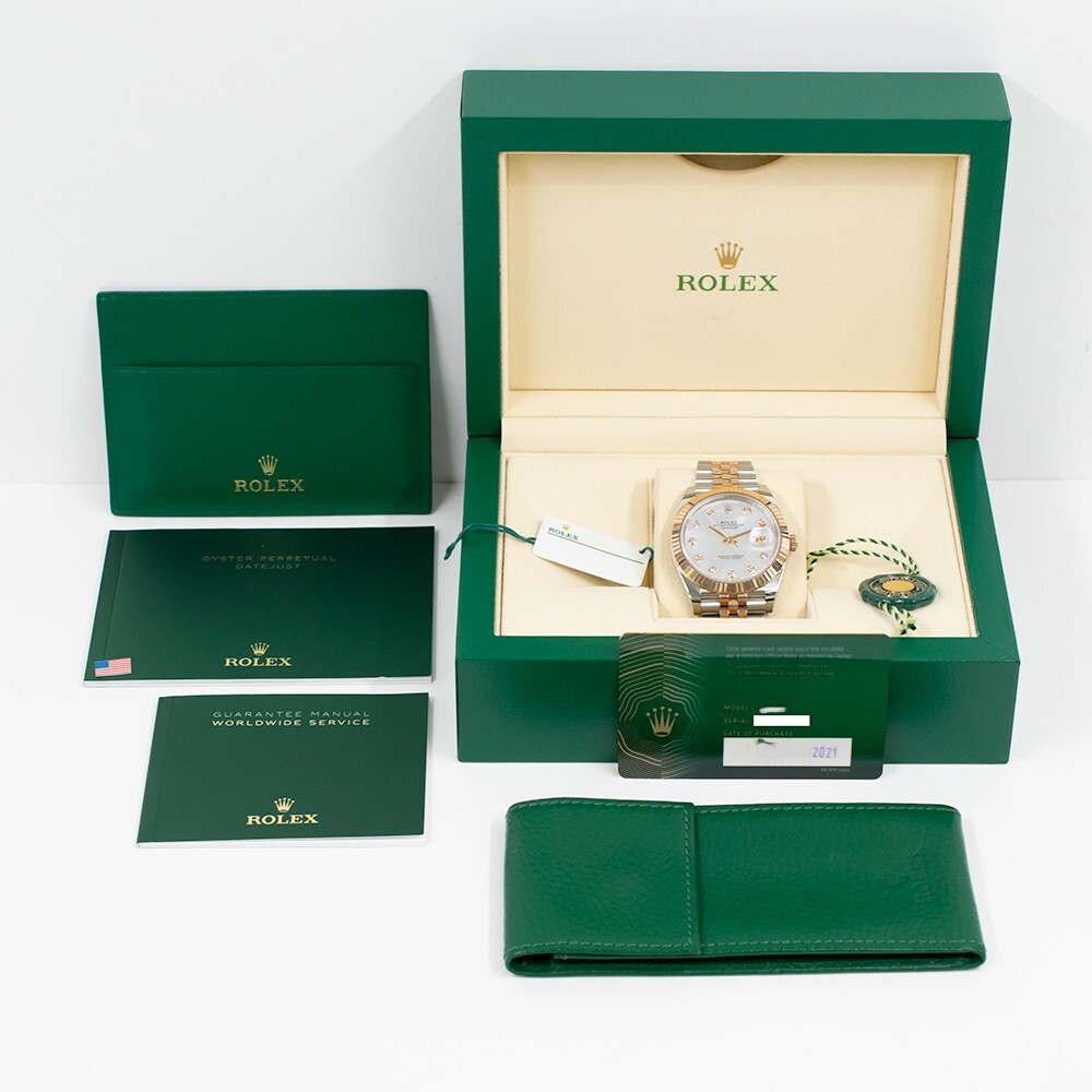 Rolex Datejust Steel and Rose Gold MOP Diamond Dial 126331NG