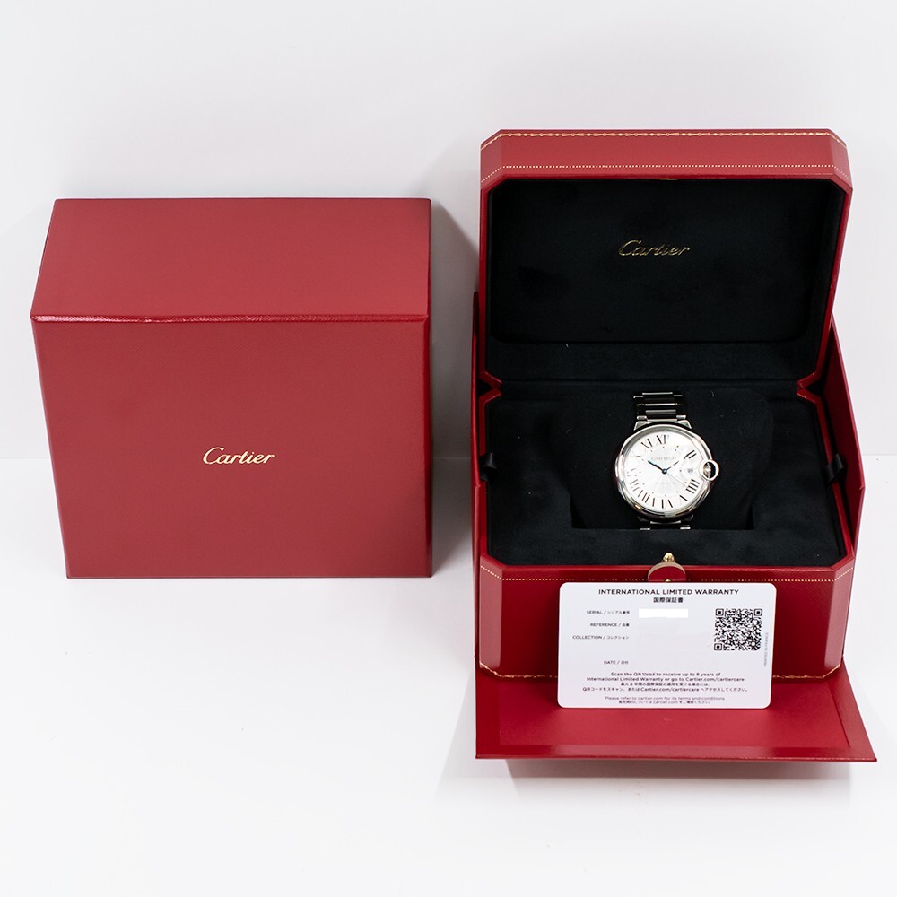 Cartier Ballon Bleu De Cartier 42 Mm Stainless Steel Silver Roman Dial WSBB0049