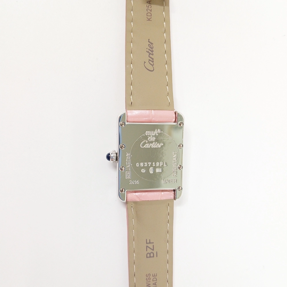 Cartier Tank Must Sterling Silver Pink Roman Dial W1016130