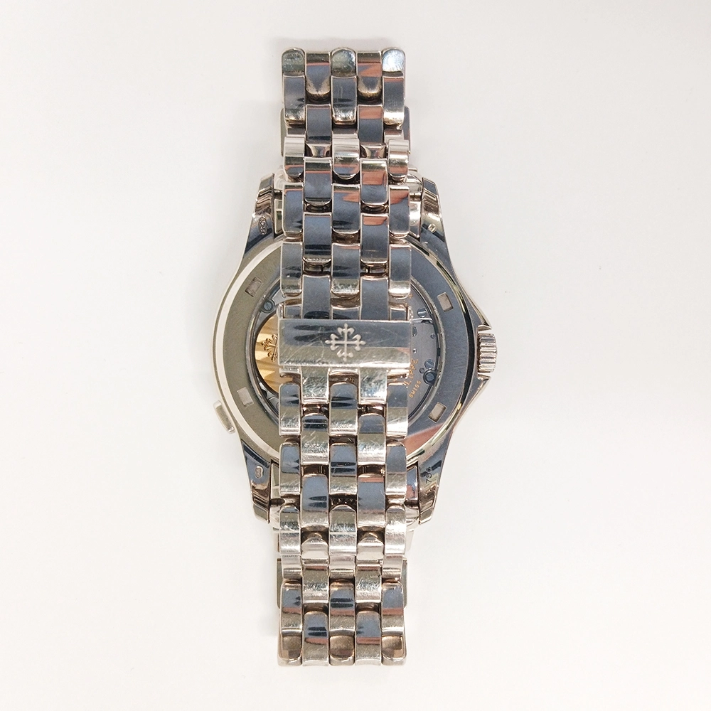 Patek Philippe World Time White Gold Sunbusrt Black with Gray Indices Dial 5130/1G-011