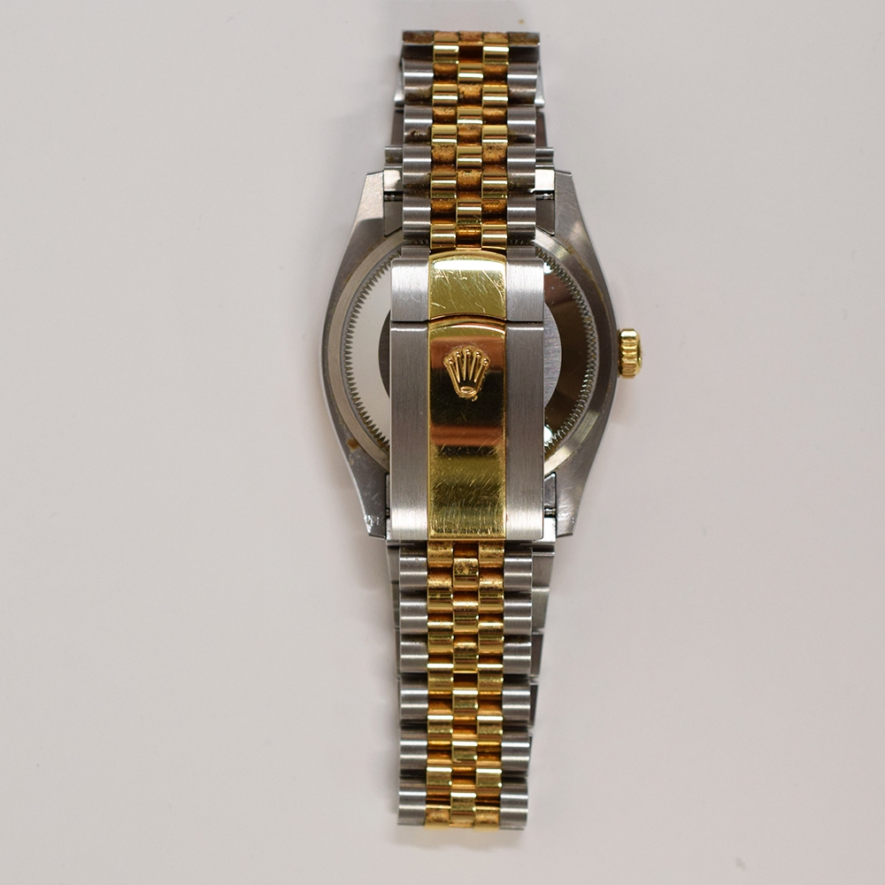 Rolex Datejust 36 Stainless Steel Yellow Gold Champagne Diamond Dial 126283RBR