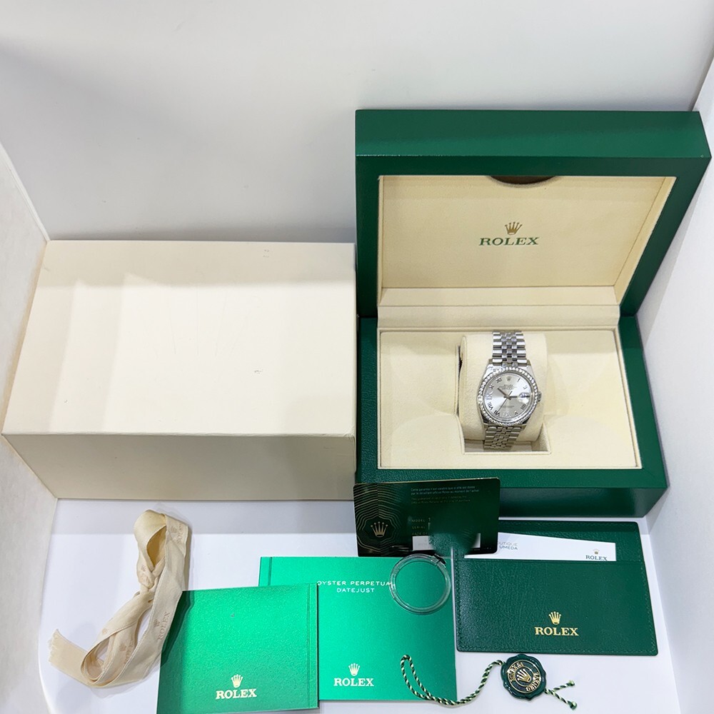 Rolex Datejust 36 Steel and White Gold Silver "VI&IX" Diamond Dial 126284RBR