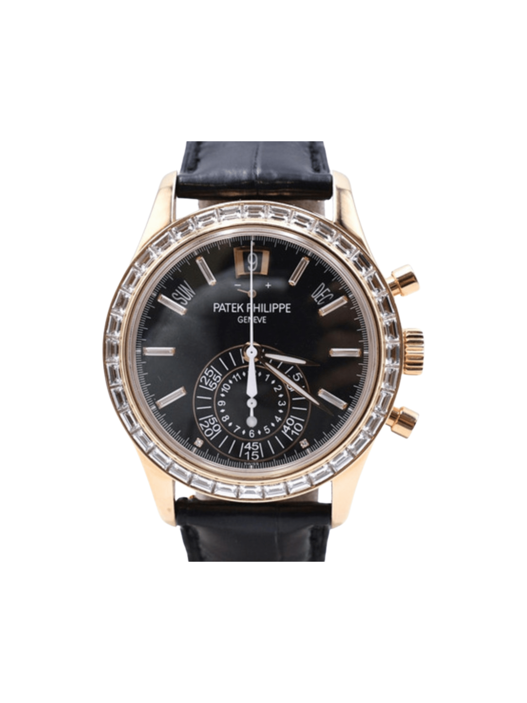 Patek Philippe Nautilus Annual Calendar Chronograph Rose Gold Black Dial 5961R-010