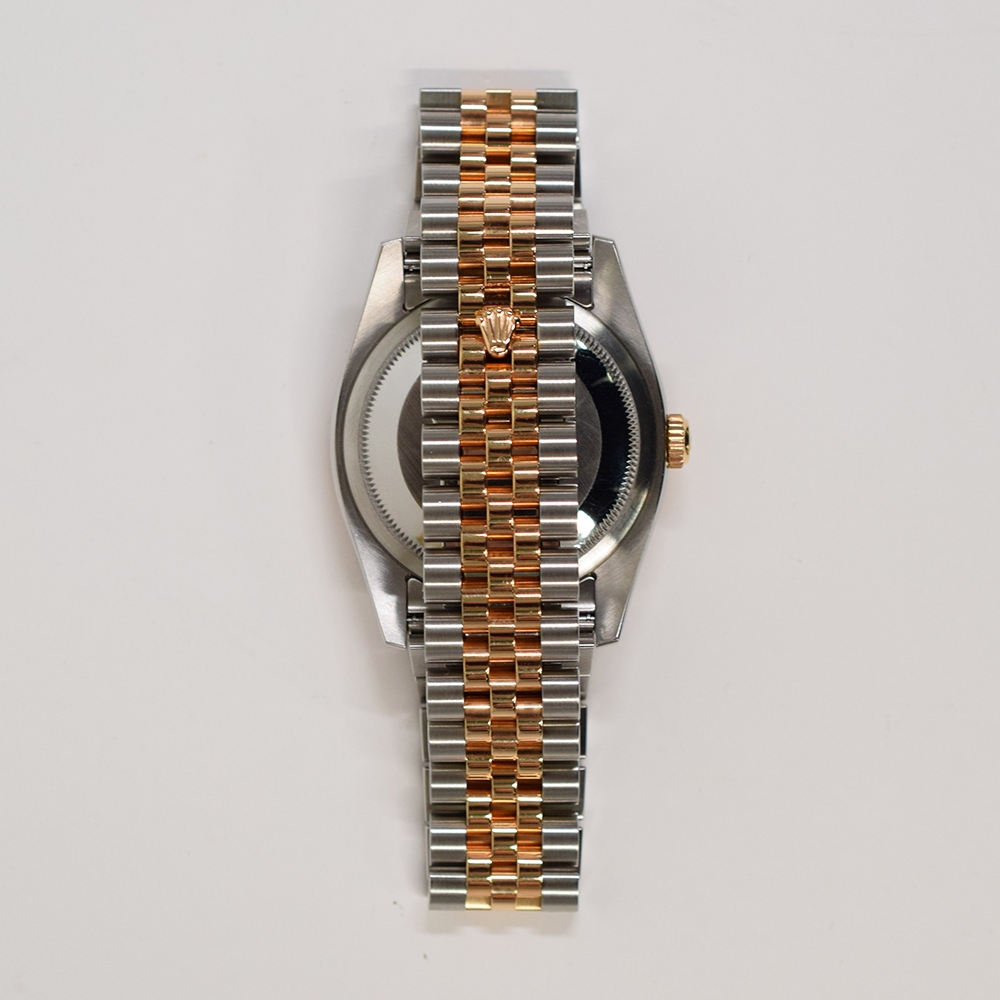 Rolex Datejust Turn-O-Graph Rose Gold/Stainless Steel Black Dial 116261