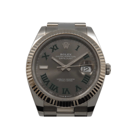 Rolex Datejust 41 Stainless Steel and White Gold Wimbledon Dial 126334