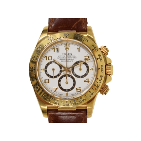 Rolex Daytona "Zenith Movement" Yellow Gold White Arabic Dial 16518