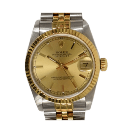 Rolex Datejust 31 Stainless Steel and Yellow Gold Champagne Dial 68273