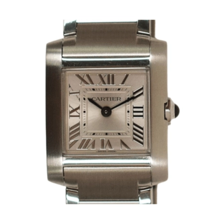 Cartier Tank Française Stainless Steel Silver Roman Dial WSTA0065