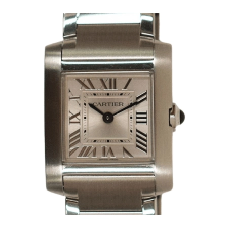 Cartier Tank Française Stainless Steel Silver Roman Dial WSTA0065
