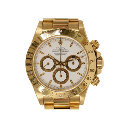 Rolex Daytona “Zenith Movement” Yellow Gold White Dial 16528