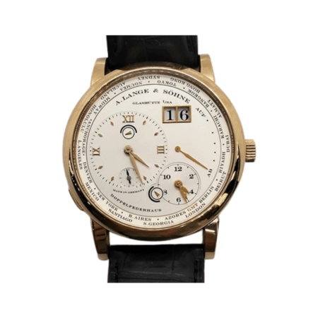 A. Lange & Söhne Lange 1 Time Zone Rose Gold White Roman Dial 116.032