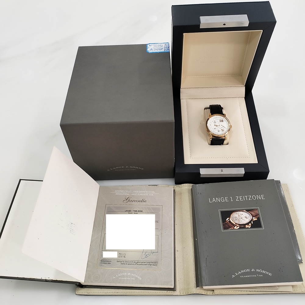 A. Lange & Söhne Lange 1 Time Zone Rose Gold White Roman Dial 116.032