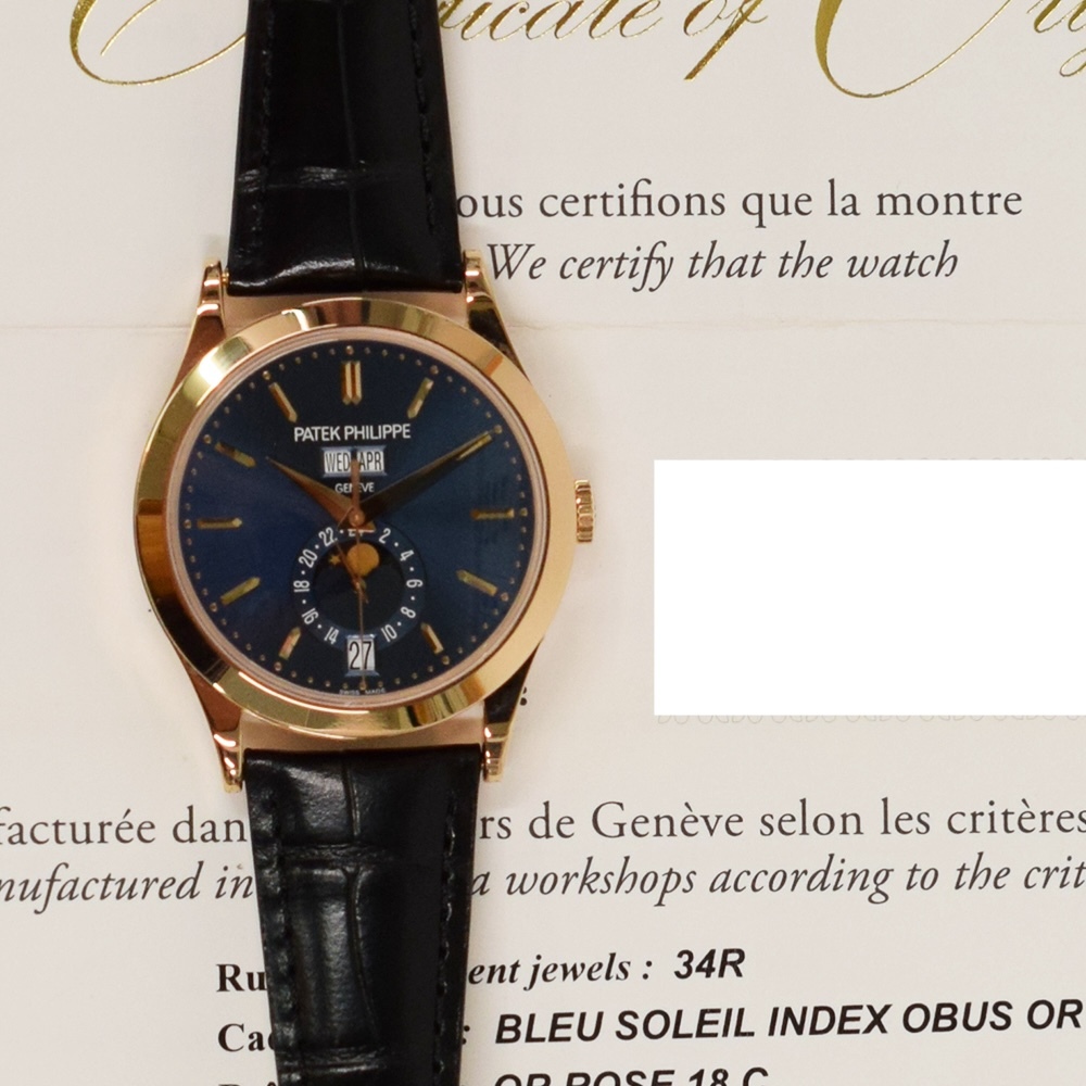 Patek Philippe Annual Calendar Rose Gold Blue Dial 5396R-014