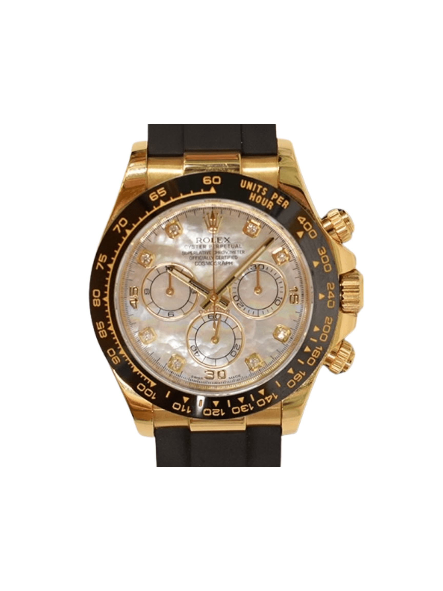 Rolex Daytona Yellow Gold Mother of Pearl Diamond Dial 116518LN