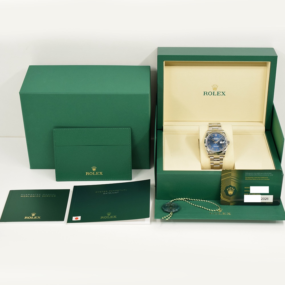 Rolex Datejust 36 Stainless Steel and White Gold Blue Roman Dial 126234