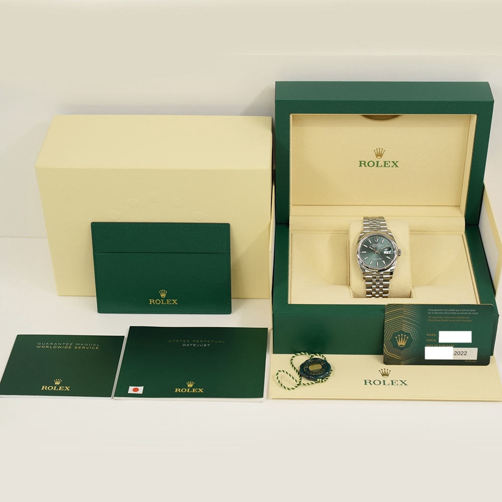 Rolex Datejust 36 Stainless Steel Mint Green Dial 126200
