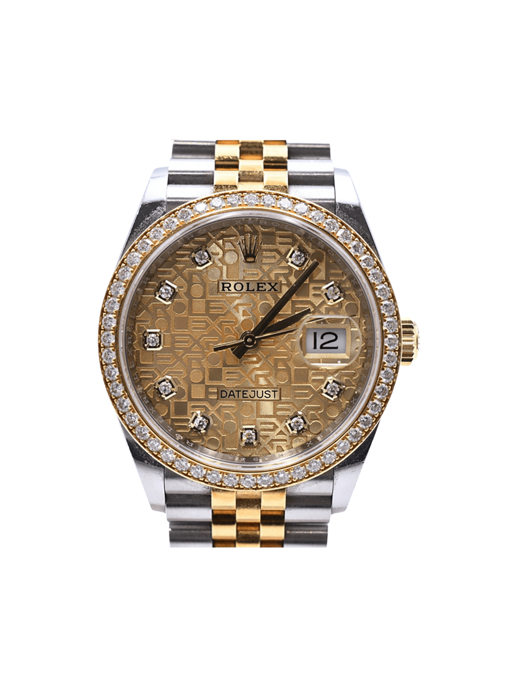 Rolex Datejust 36 Stainless Steel and Yellow Gold Champagne Jubilee Diamond Dial 126283RBR
