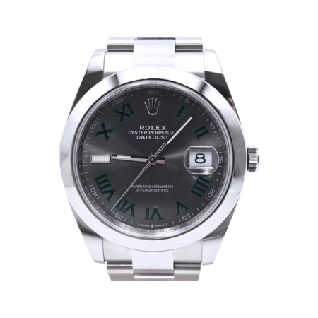 Rolex Datejust 41 Stainless Steel Wimbledon Roman Dial 126300