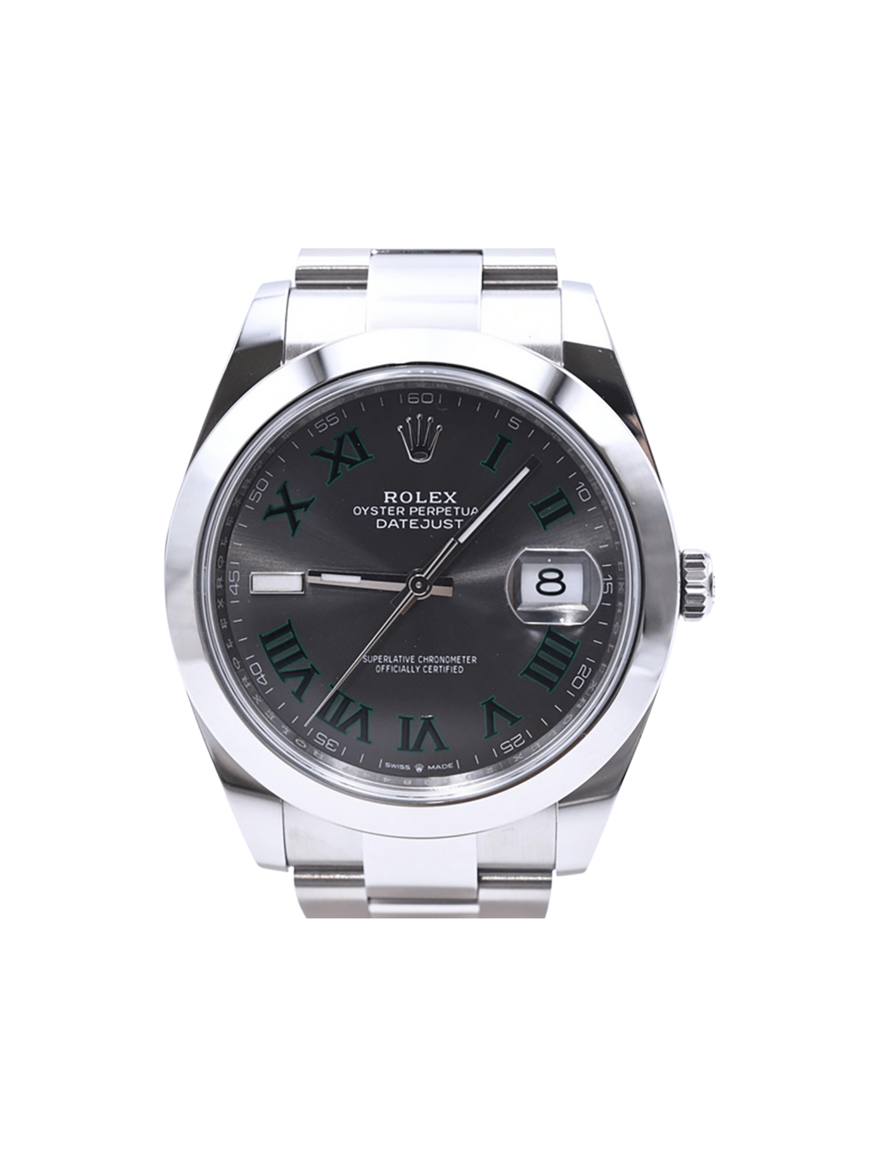 Rolex Datejust 41 Stainless Steel Wimbledon Roman Dial 126300