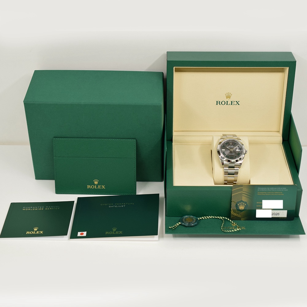 Rolex Datejust 41 Stainless Steel Wimbledon Roman Dial 126300