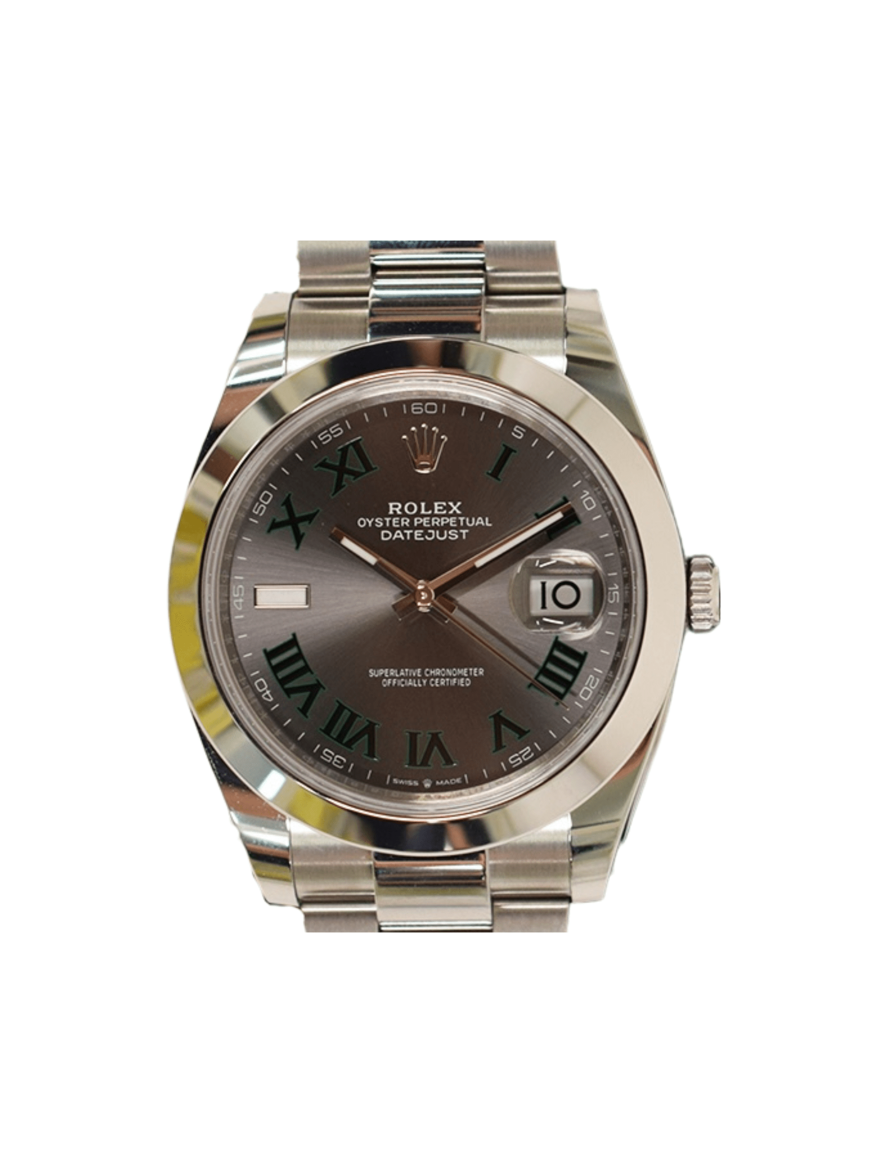 Rolex Datejust 41 Stainless Steel Wimbledon Roman Dial 126300