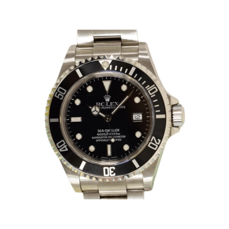 Rolex Sea-Dweller Stainless Steel Aluminum Bezel Black Dial 16600