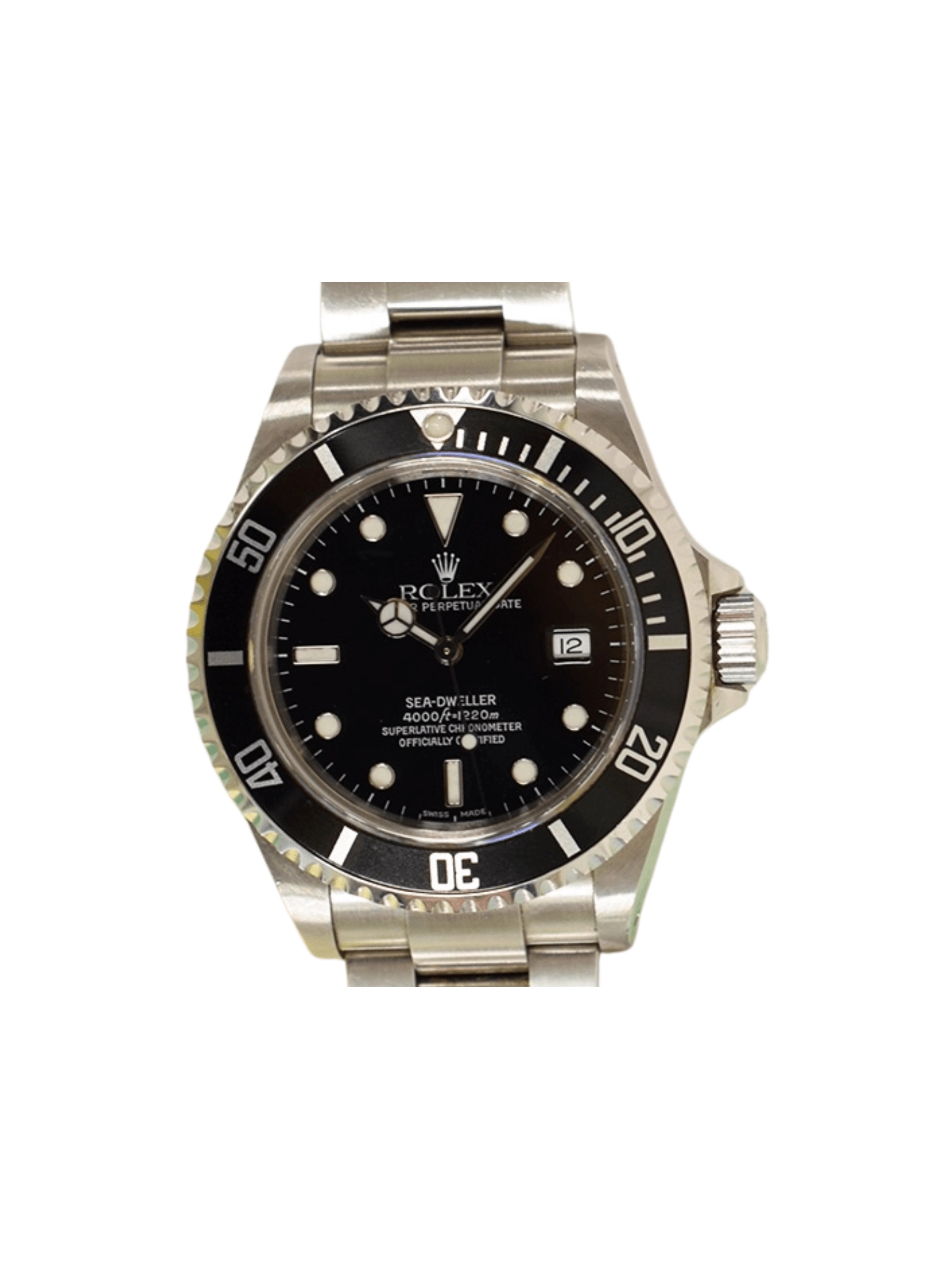 Rolex Sea-Dweller Stainless Steel Aluminum Bezel Black Dial 16600