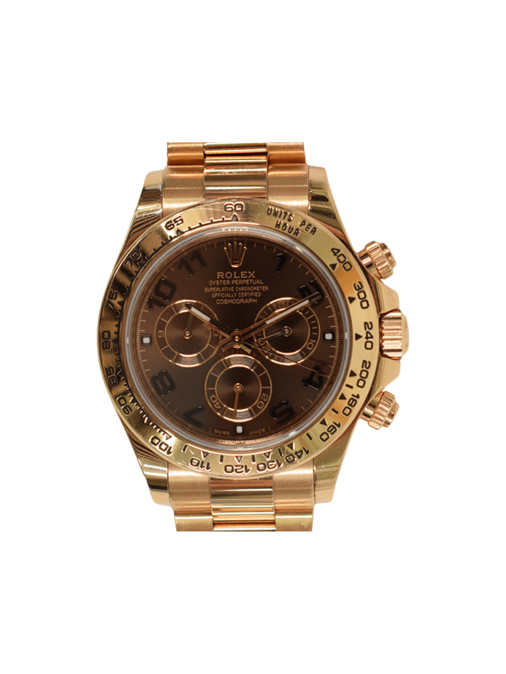 Rolex Daytona Rose Gold Chocolate Arabic Dial 116505